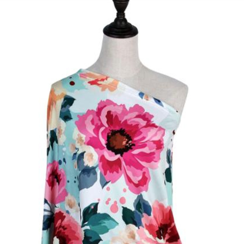Super Soft Bamboo Rayon All in 1 Stretchy Floral Nursing Cover